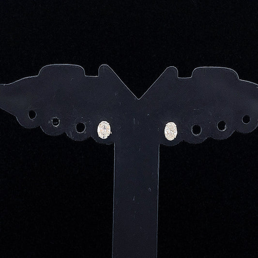 0.12cts Solitaire Oval Diamond Earring