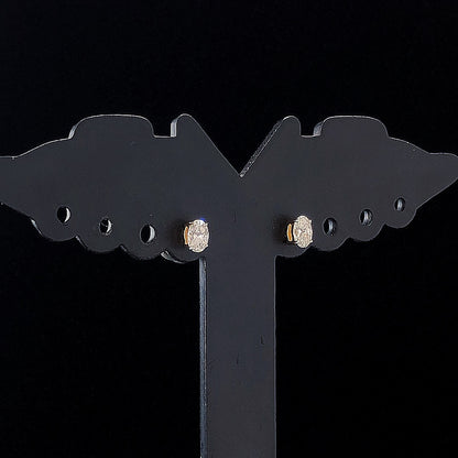 0.12cts Solitaire Oval Diamond Earring