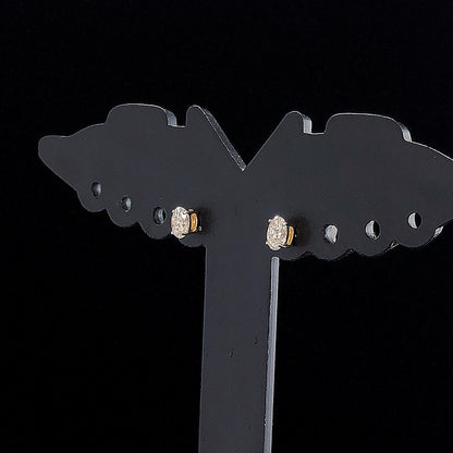 0.12cts Solitaire Oval Diamond Earring