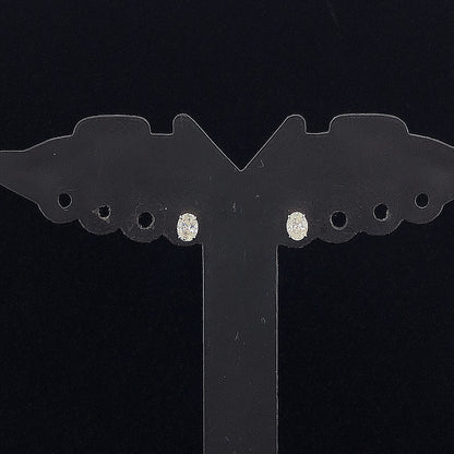 0.10cts Solitaire Oval Diamond Earring