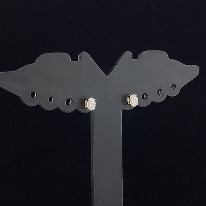 0.10cts Solitaire Oval Diamond Earring