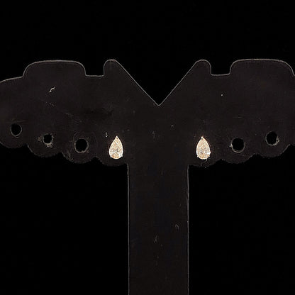 0.11cts Solitaire Pear Diamond Earring