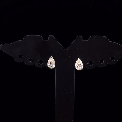 0.50cts Solitaire Pear Diamond Earring