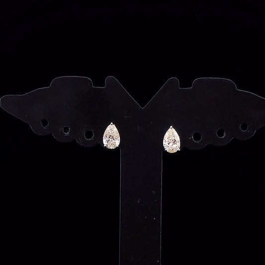 0.50cts Solitaire Pear Diamond Earring