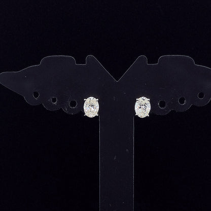 0.60cts Solitaire Oval Diamond Earring