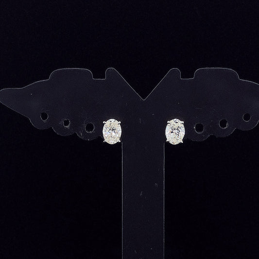 0.60cts Solitaire Oval Diamond Earring