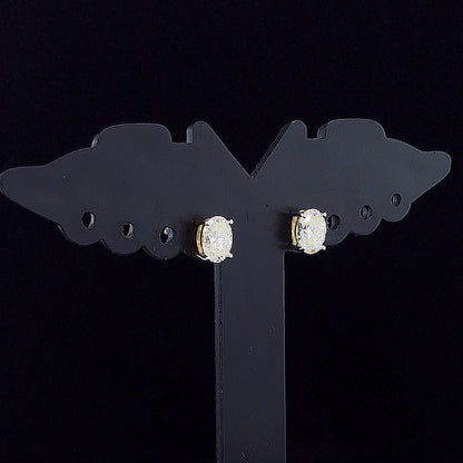 0.60cts Solitaire Oval Diamond Earring
