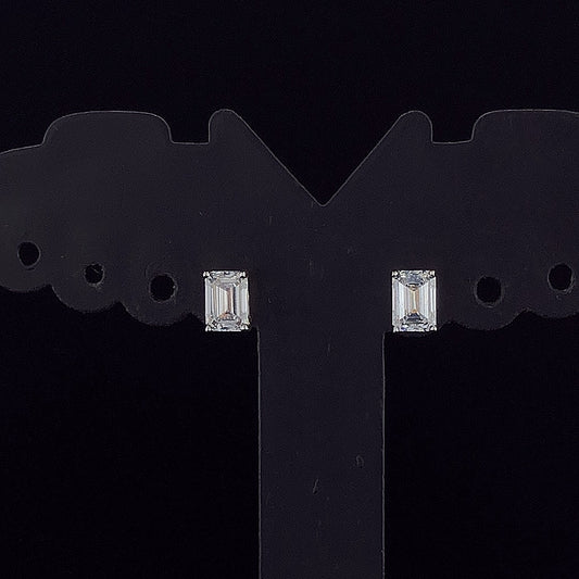 0.48cts Solitaire Emerald Diamond Earring