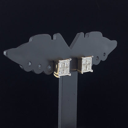 Princess Diamond Cluster Earring