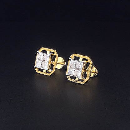 Princess Diamond Box Earring
