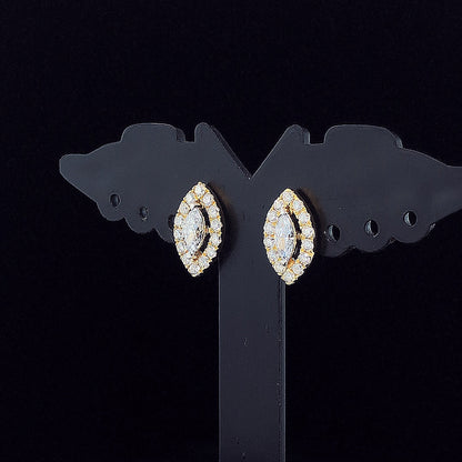 0.35cts Marquise Diamond Halo Earring