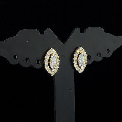 0.30cts Marquise Diamond Halo Earring