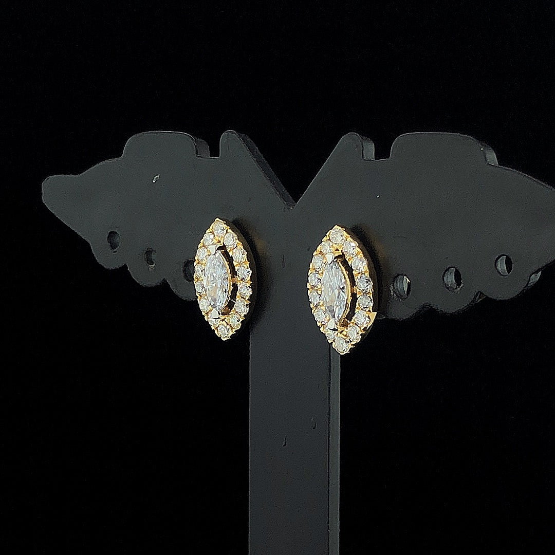 0.30cts Marquise Diamond Halo Earring