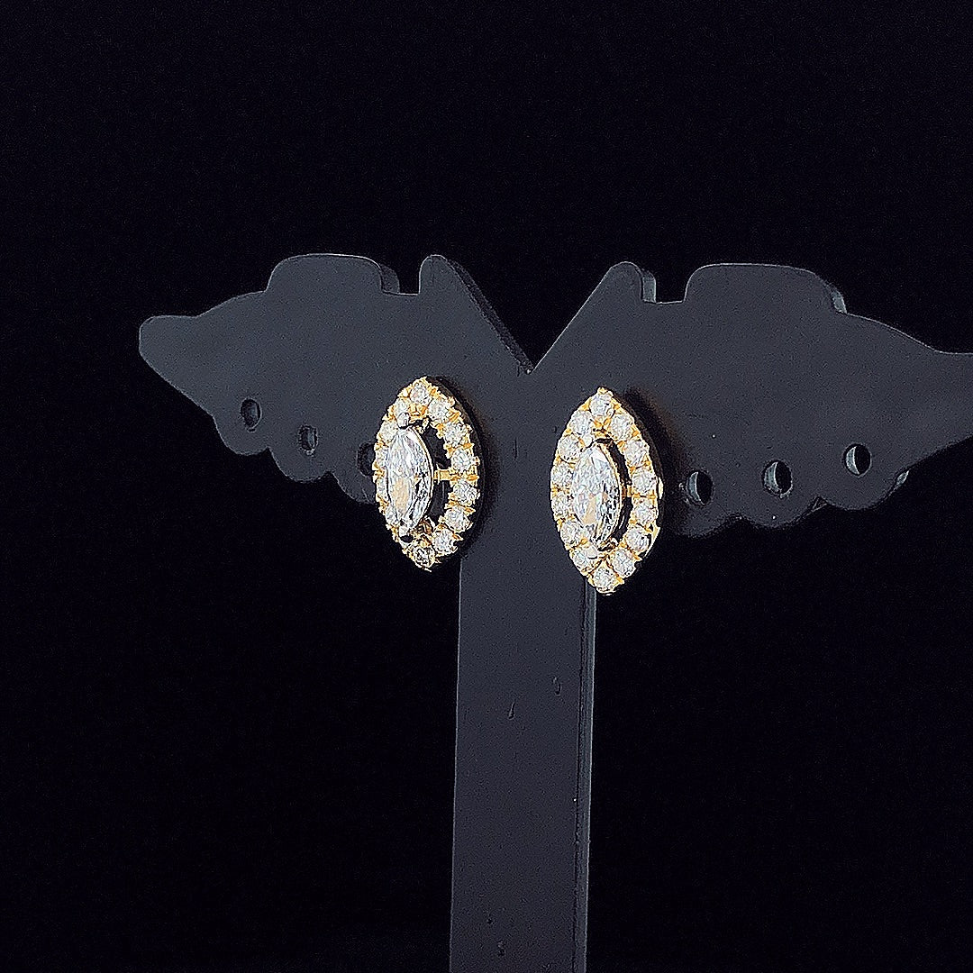 0.50cts Marquise Diamond Halo Earring