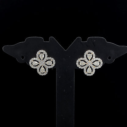 Four Pear Diamond Earring