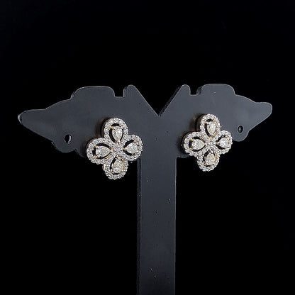 Four Pear Diamond Earring