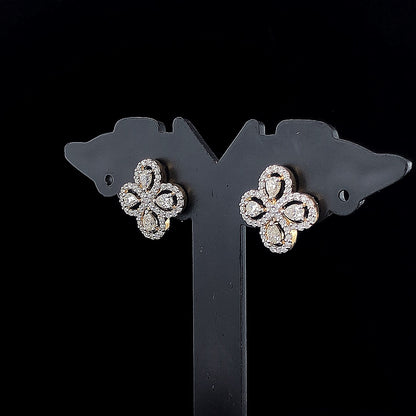 Four Pear Diamond Earring