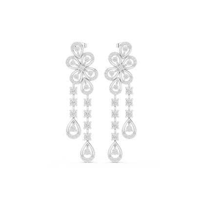 Celestial Bloom Floral Drop Earrings