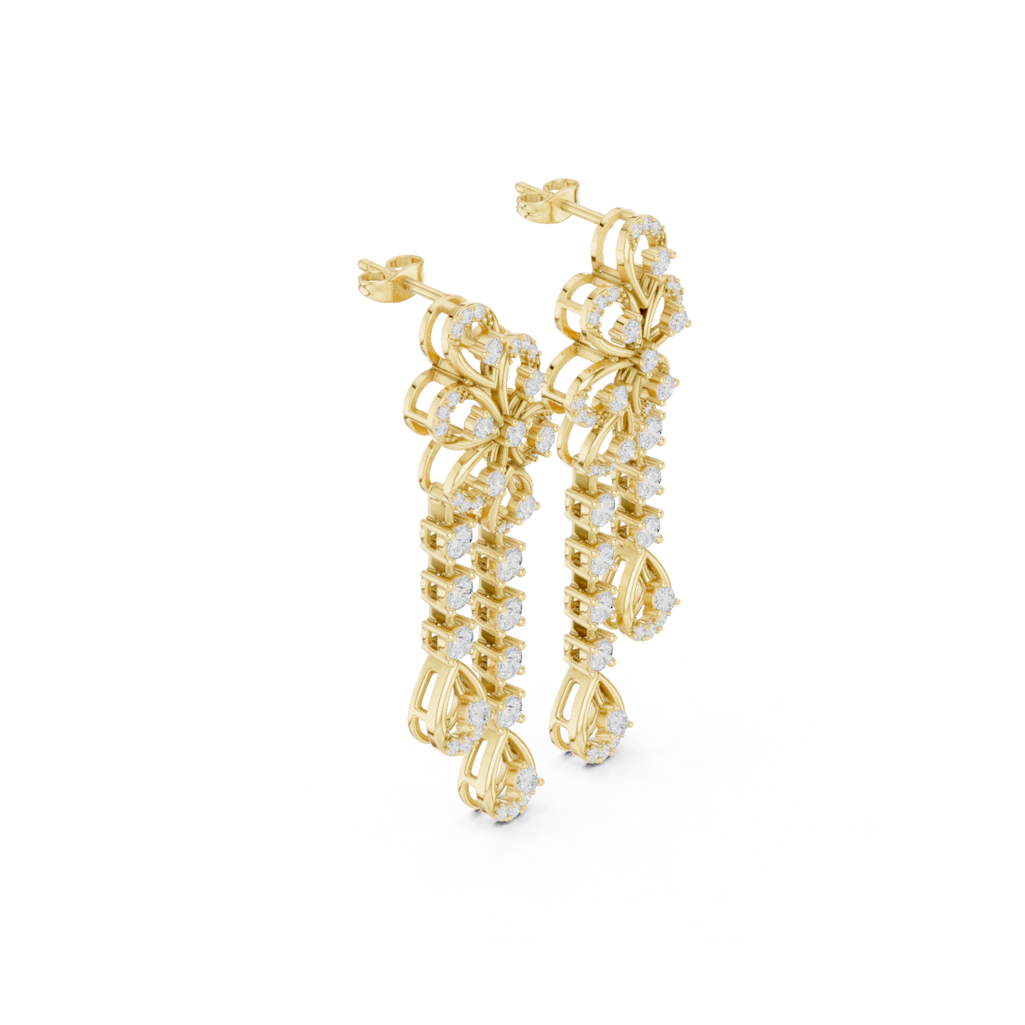 Celestial Bloom Floral Drop Earrings