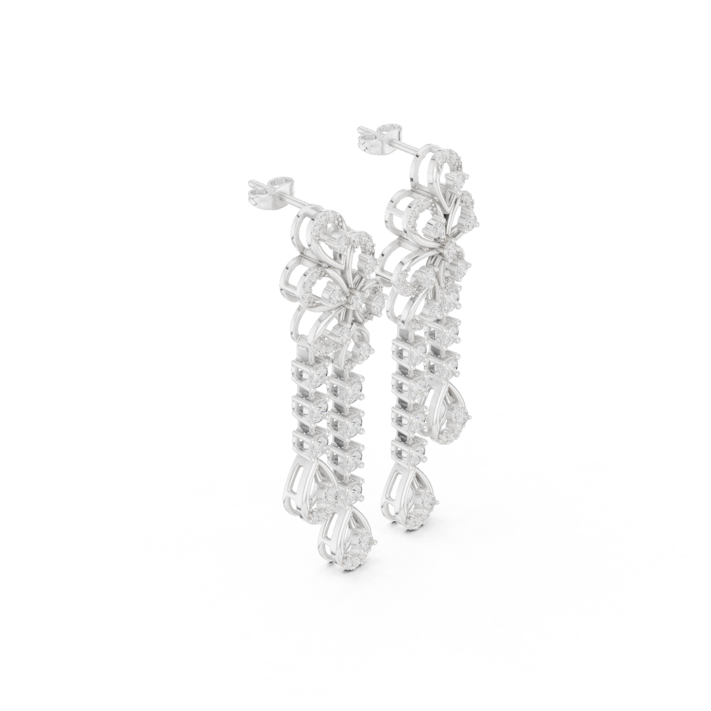 Celestial Bloom Floral Drop Earrings