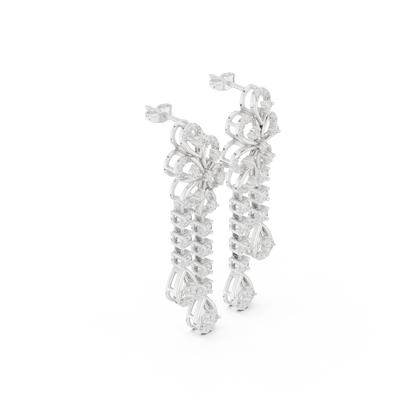 Celestial Bloom Floral Drop Earrings