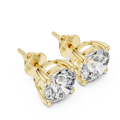 2.00cts Brilliant Round Diamond Solitaire Stud Earrings
