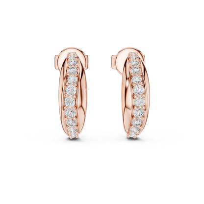 Aurelia Pavé Crescent Hoop Studs