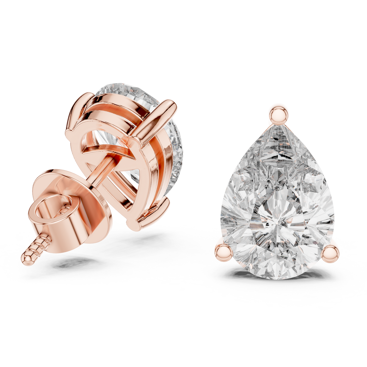 Seraphina Pear Cut Solitaire Studs