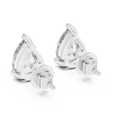 Luminous Drop Pear Cut Moissanite Stud Earrings in 925 Sterling Silver