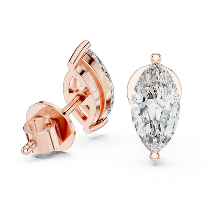 Celestia Marquise Cut Solitaire Studs