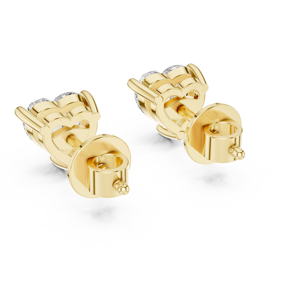 Aurelia Heart Cut Solitaire Studs
