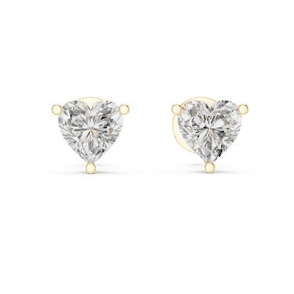 Aurelia Heart Cut Solitaire Studs