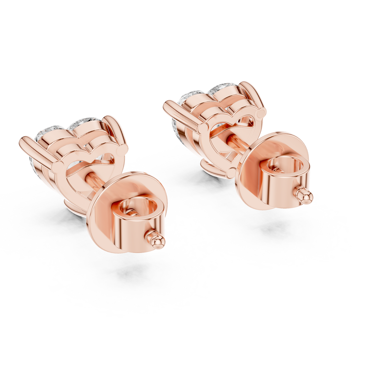 Aurelia Heart Cut Solitaire Studs
