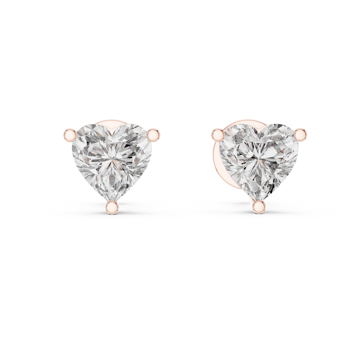 Aurelia Heart Cut Solitaire Studs