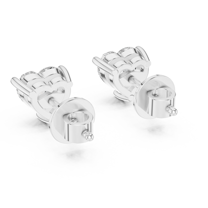 Eternal Love Heart Cut Moissanite Stud Earrings in 925 Sterling Silver