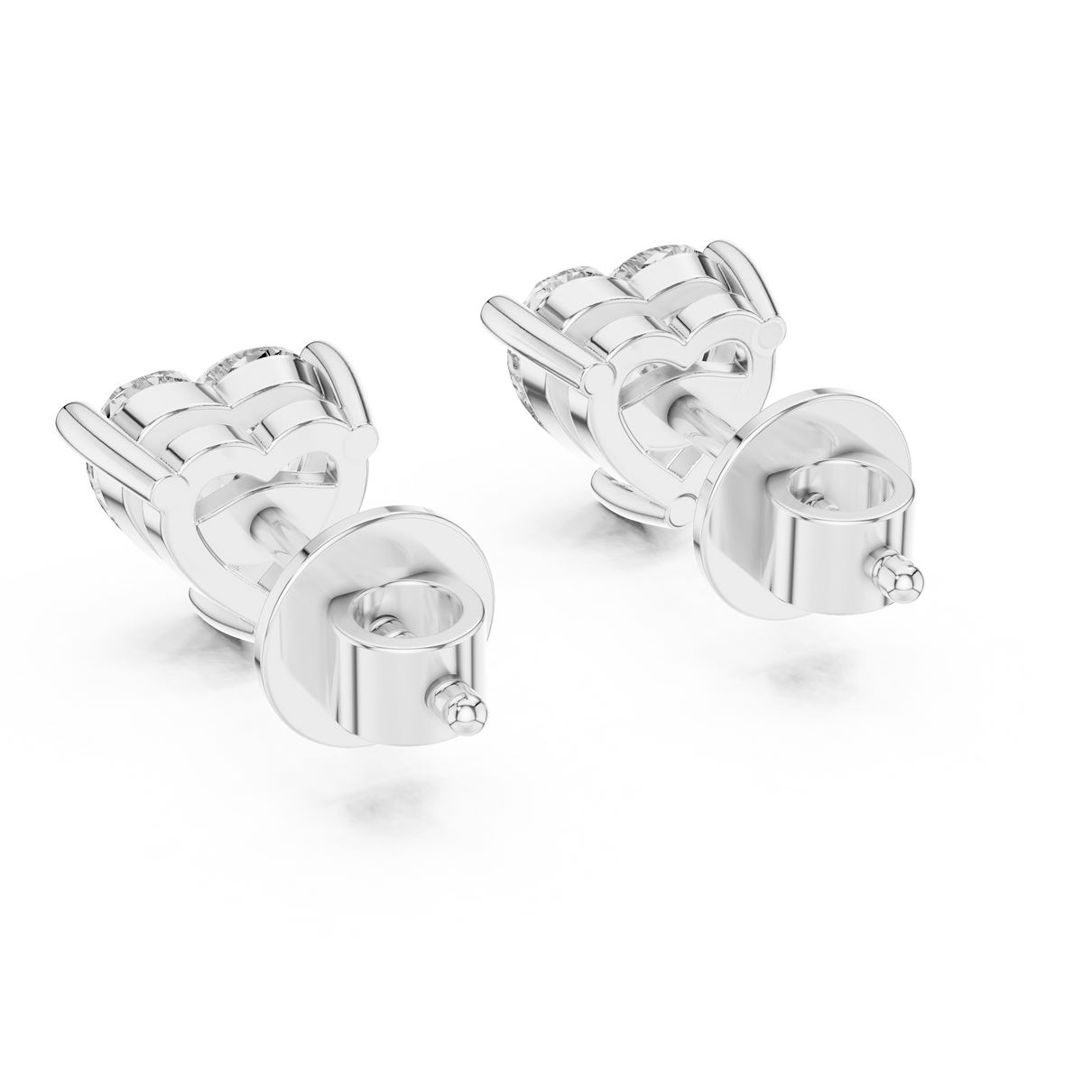 Aurelia Heart Cut Solitaire Studs