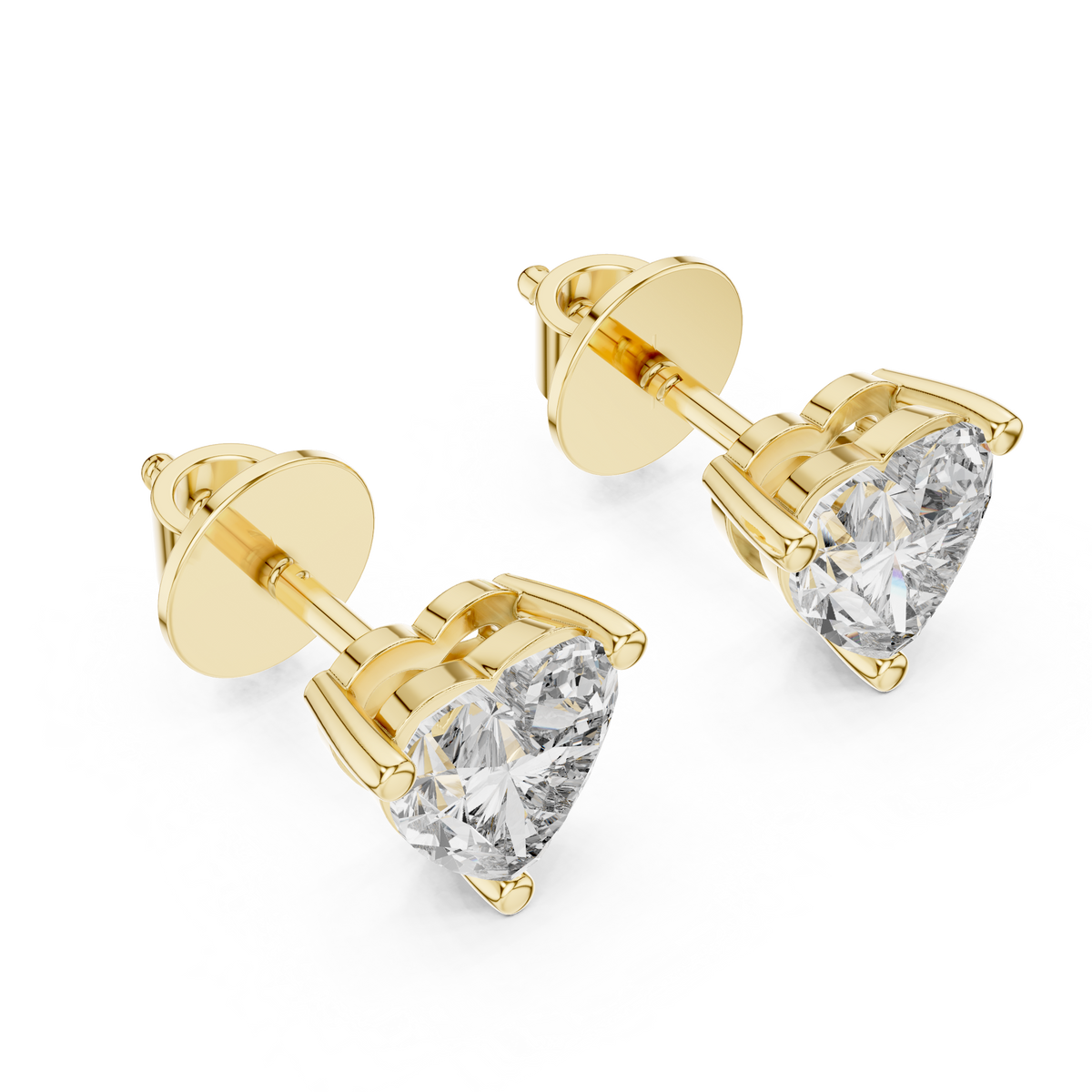 Aurelia Heart Cut Solitaire Studs