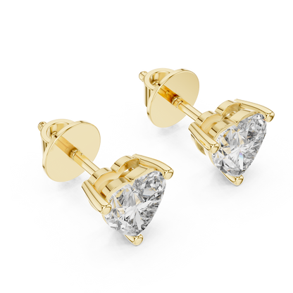 Aurelia Heart Cut Solitaire Studs