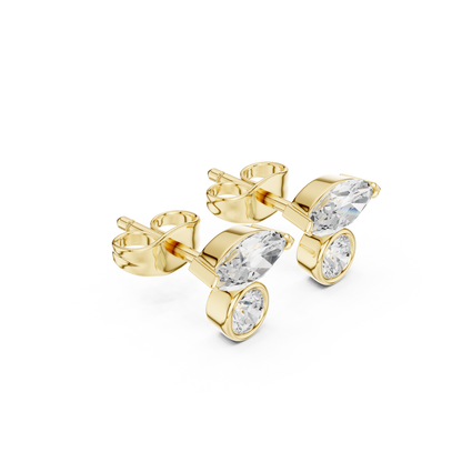 Zavielle Marquise Round Diamond Studs
