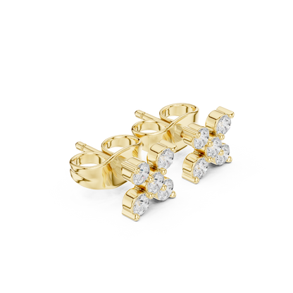 Elaris Round Diamond Blossom Studs