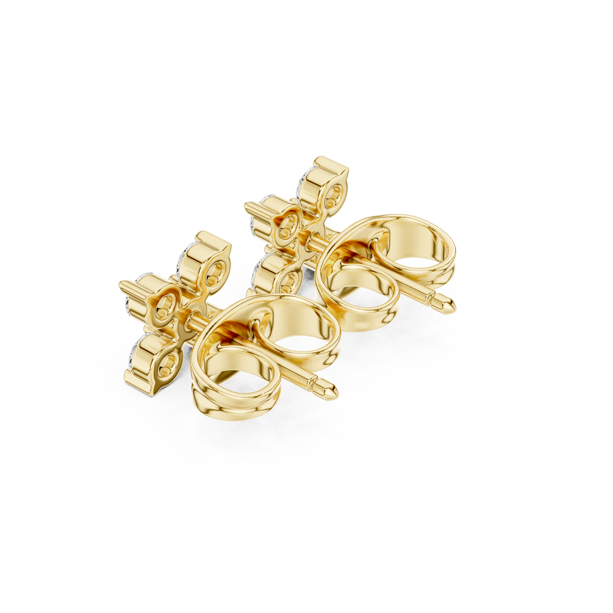 Elaris Round Diamond Blossom Studs
