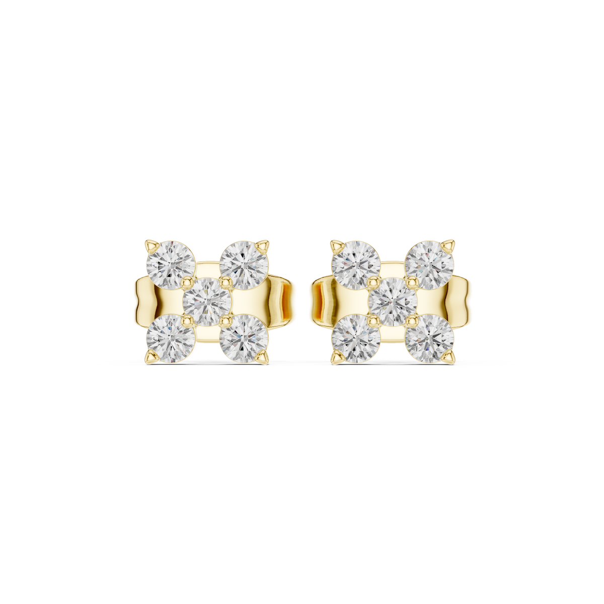 Elaris Round Diamond Blossom Studs