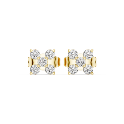 Elaris Round Diamond Blossom Studs