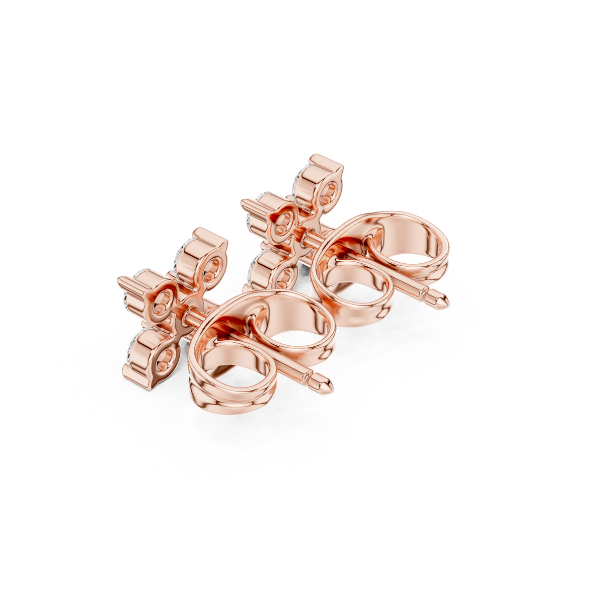Elaris Round Diamond Blossom Studs