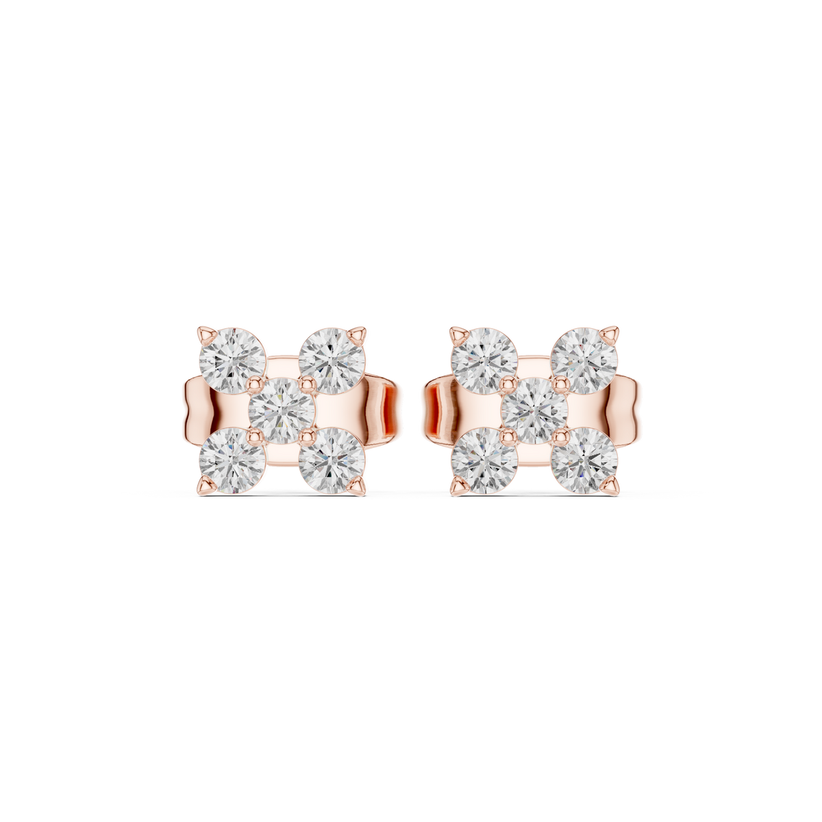 Elaris Round Diamond Blossom Studs