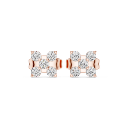 Elaris Round Diamond Blossom Studs