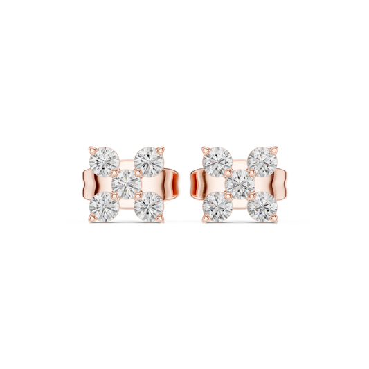 Elaris Round Diamond Blossom Studs