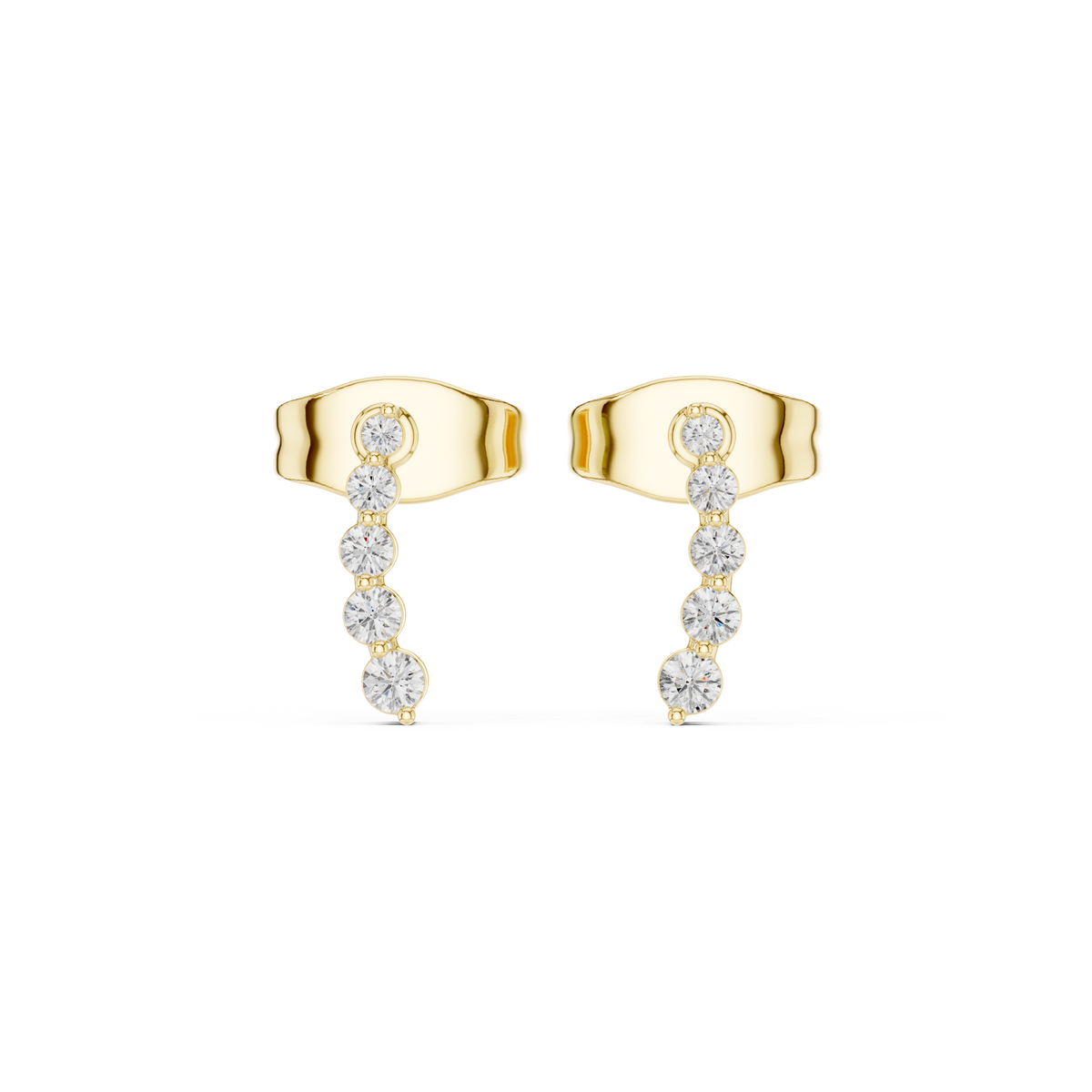 Elvara Round Diamond Cascade Studs