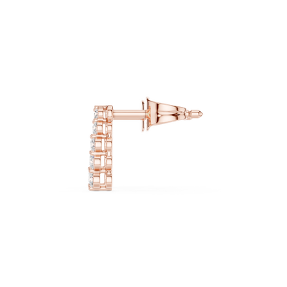 Elvara Round Diamond Cascade Studs