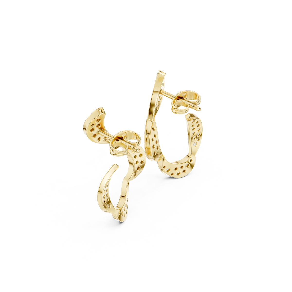 Seravelle Crescent Curve Studs
